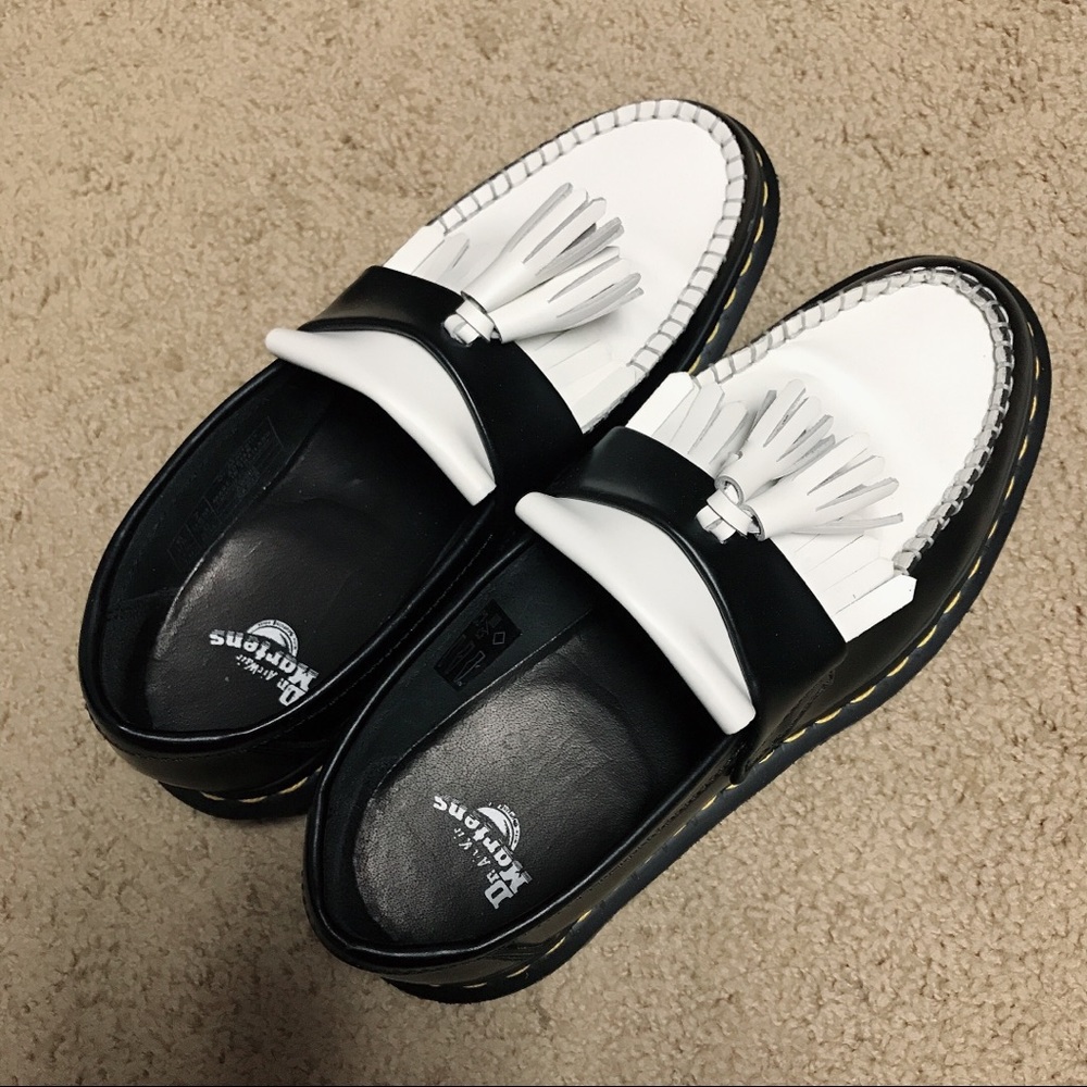 Dr. Martens Adrian Black & White Loafers